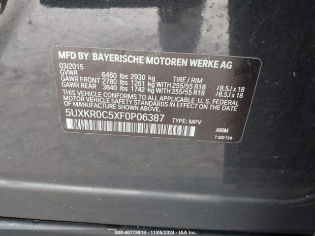 Photo 8 VIN: 5UXKR0C5XF0P06387 - BMW X5 