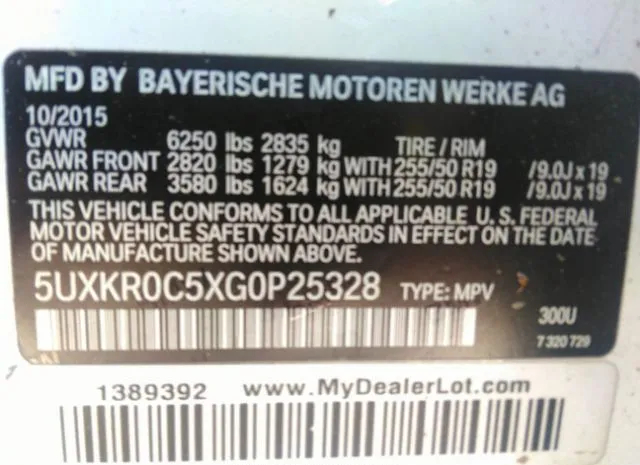 Photo 8 VIN: 5UXKR0C5XG0P25328 - BMW X5 