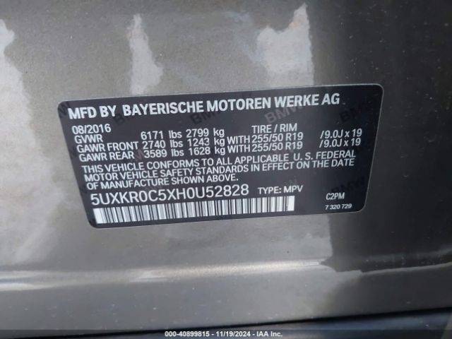 Photo 8 VIN: 5UXKR0C5XH0U52828 - BMW X5 