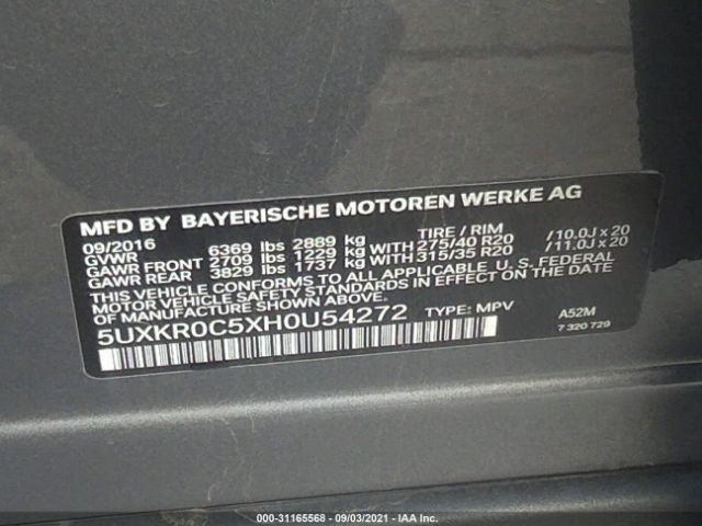 Photo 8 VIN: 5UXKR0C5XH0U54272 - BMW X5 