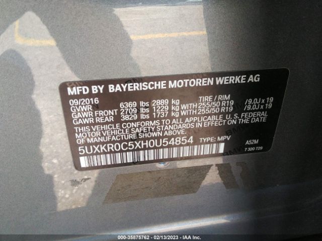 Photo 8 VIN: 5UXKR0C5XH0U54854 - BMW X5 