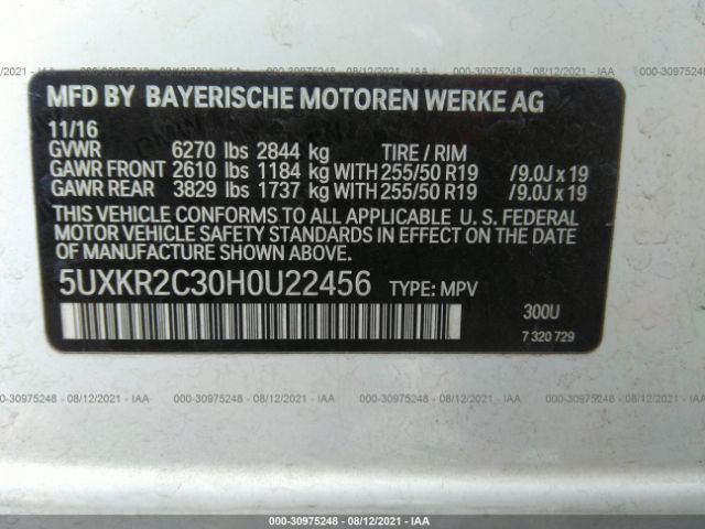 Photo 8 VIN: 5UXKR2C30H0U22456 - BMW X5 