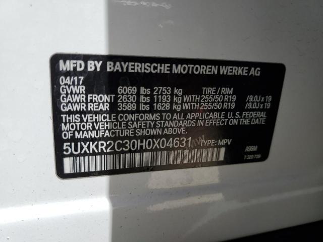 Photo 13 VIN: 5UXKR2C30H0X04631 - BMW X5 SDRIVE3 