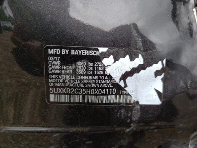 Photo 9 VIN: 5UXKR2C35H0X04110 - BMW X5 SDRIVE3 