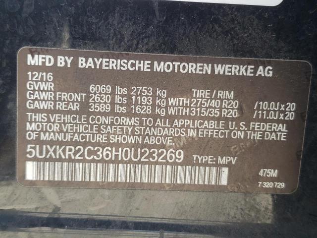 Photo 9 VIN: 5UXKR2C36H0U23269 - BMW X5 SDRIVE3 