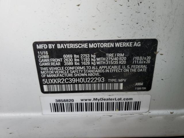 Photo 9 VIN: 5UXKR2C39H0U22293 - BMW X5 SDRIVE3 