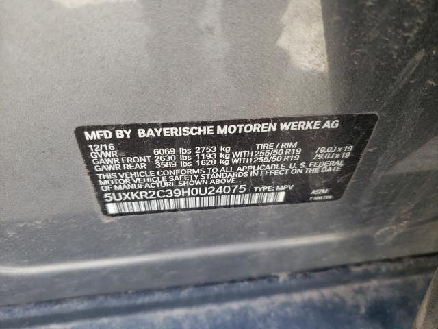 Photo 9 VIN: 5UXKR2C39H0U24075 - BMW X5 SDRIVE3 