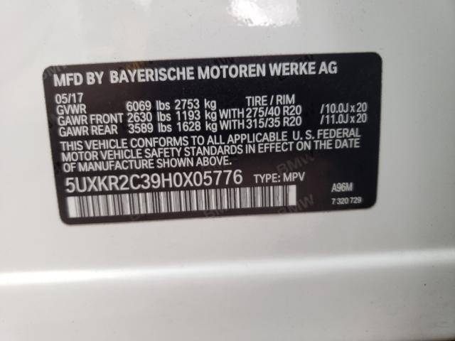 Photo 9 VIN: 5UXKR2C39H0X05776 - BMW X5 SDRIVE3 