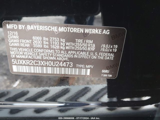 Photo 8 VIN: 5UXKR2C3XH0U24473 - BMW X5 