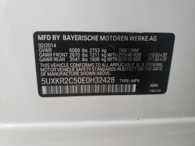 Photo 9 VIN: 5UXKR2C50E0H32428 - BMW X5 SDRIVE3 