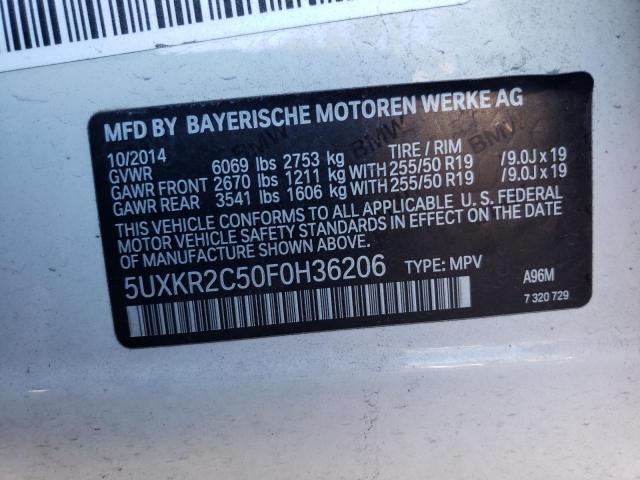 Photo 12 VIN: 5UXKR2C50F0H36206 - BMW X5 SDRIVE3 