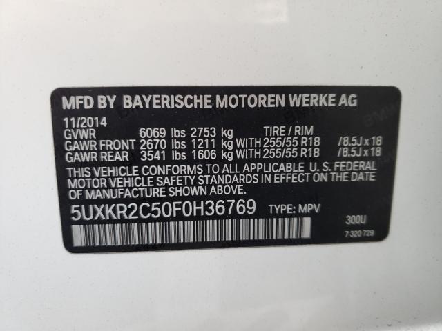 Photo 9 VIN: 5UXKR2C50F0H36769 - BMW X5 