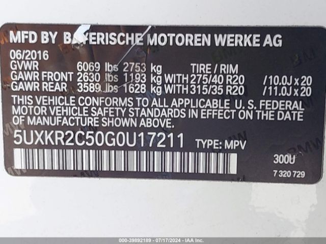 Photo 8 VIN: 5UXKR2C50G0U17211 - BMW X5 