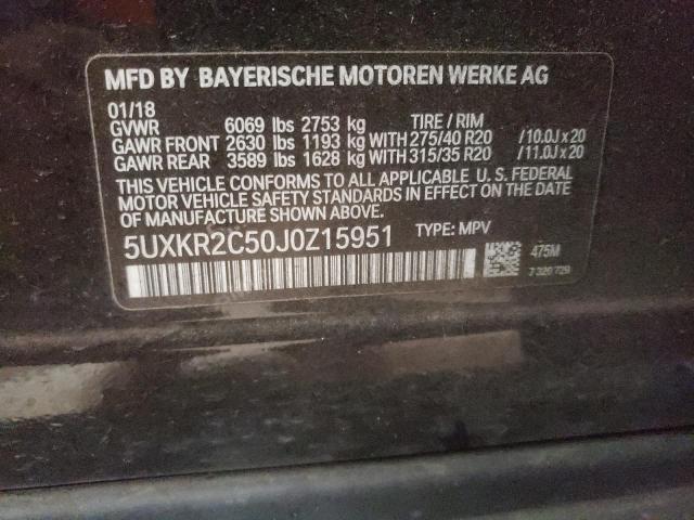 Photo 12 VIN: 5UXKR2C50J0Z15951 - BMW X5 SDRIVE3 