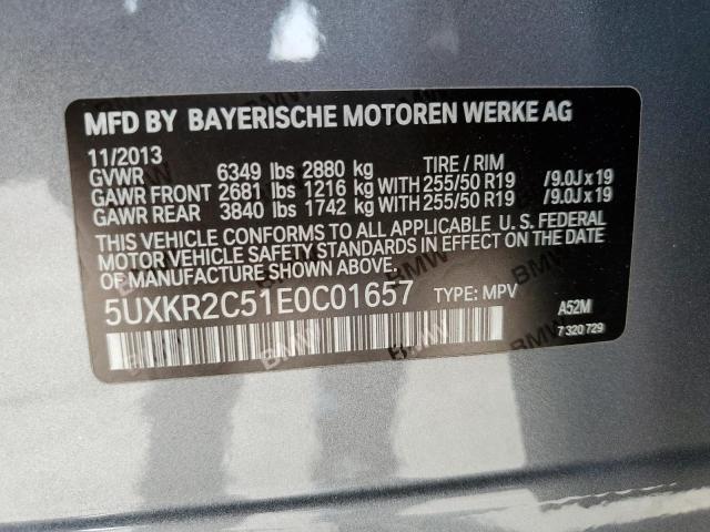 Photo 9 VIN: 5UXKR2C51E0C01657 - BMW X5 SDRIVE3 