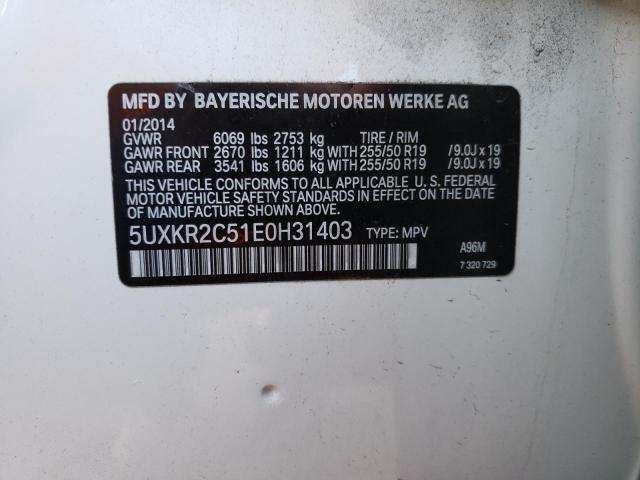 Photo 12 VIN: 5UXKR2C51E0H31403 - BMW X5 SDRIVE3 