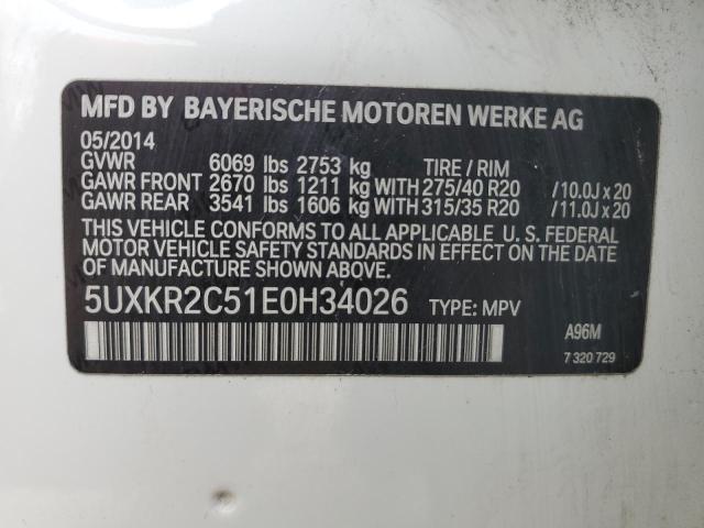 Photo 12 VIN: 5UXKR2C51E0H34026 - BMW X5 SDRIVE3 