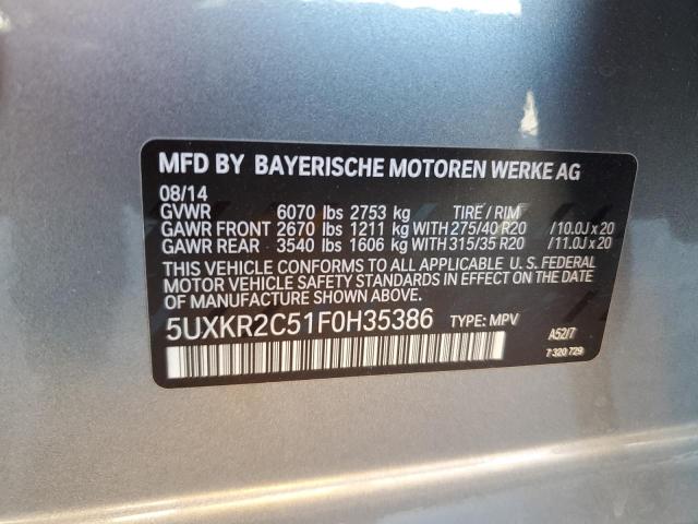 Photo 11 VIN: 5UXKR2C51F0H35386 - BMW X5 SDRIVE3 