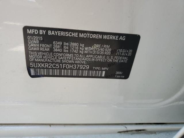 Photo 12 VIN: 5UXKR2C51F0H37929 - BMW X5 SDRIVE3 