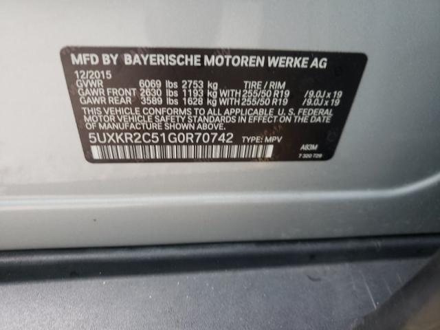 Photo 9 VIN: 5UXKR2C51G0R70742 - BMW X5 SDRIVE3 