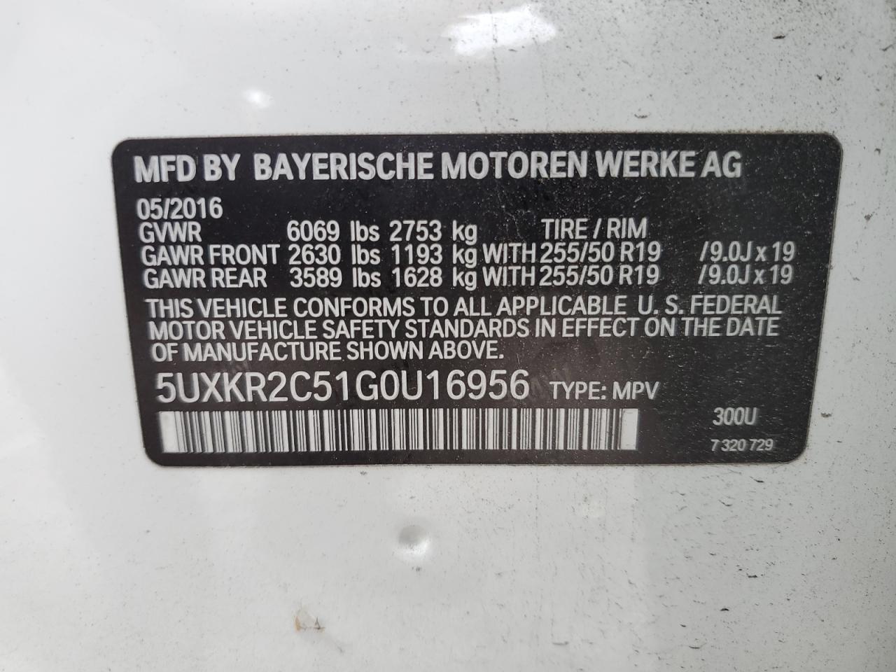 Photo 12 VIN: 5UXKR2C51G0U16956 - BMW X5 