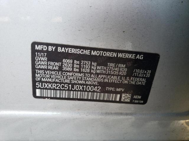 Photo 13 VIN: 5UXKR2C51J0X10042 - BMW X5 