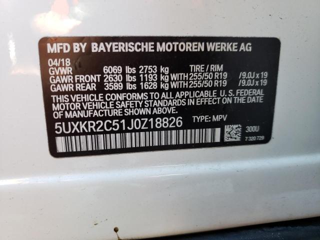 Photo 9 VIN: 5UXKR2C51J0Z18826 - BMW X5 SDRIVE3 