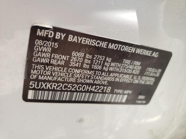 Photo 9 VIN: 5UXKR2C52G0H42218 - BMW X5 SDRIVE3 