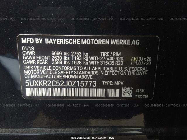 Photo 8 VIN: 5UXKR2C52J0Z15773 - BMW X5 