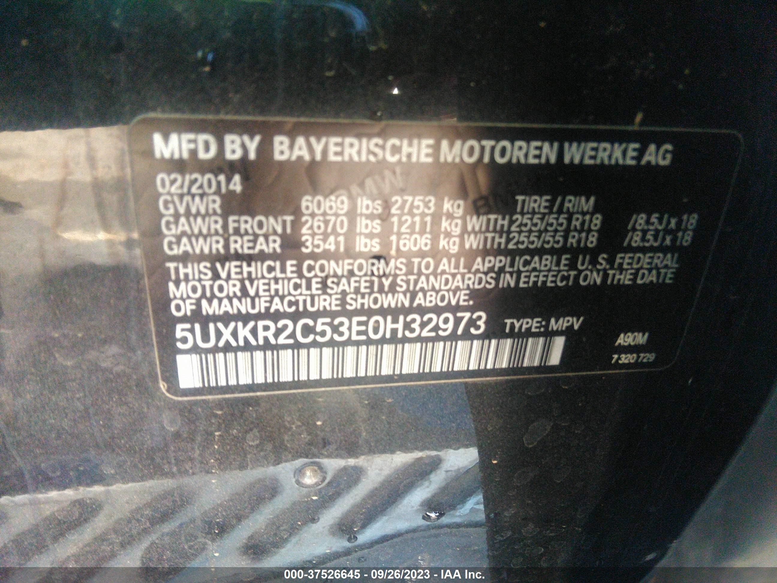 Photo 8 VIN: 5UXKR2C53E0H32973 - BMW X5 