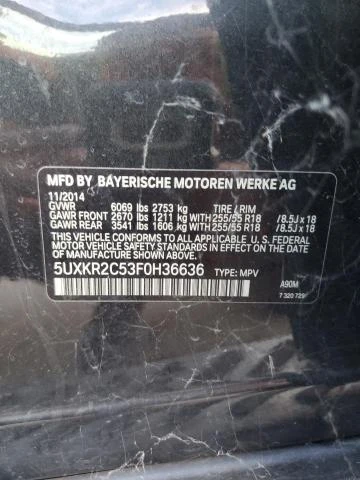 Photo 12 VIN: 5UXKR2C53F0H36636 - BMW X5 SDRIVE3 