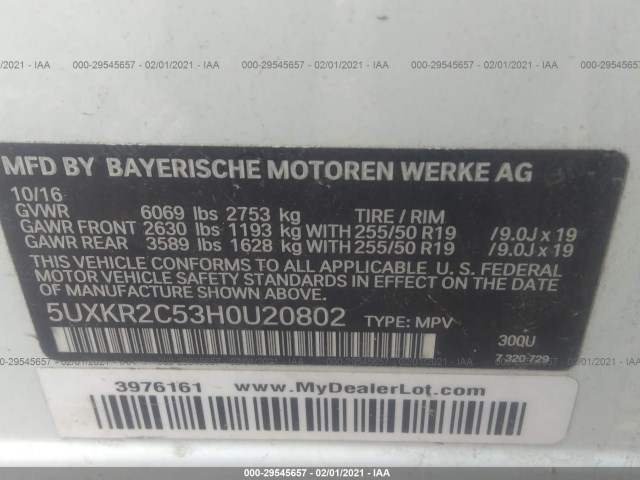 Photo 8 VIN: 5UXKR2C53H0U20802 - BMW X5 