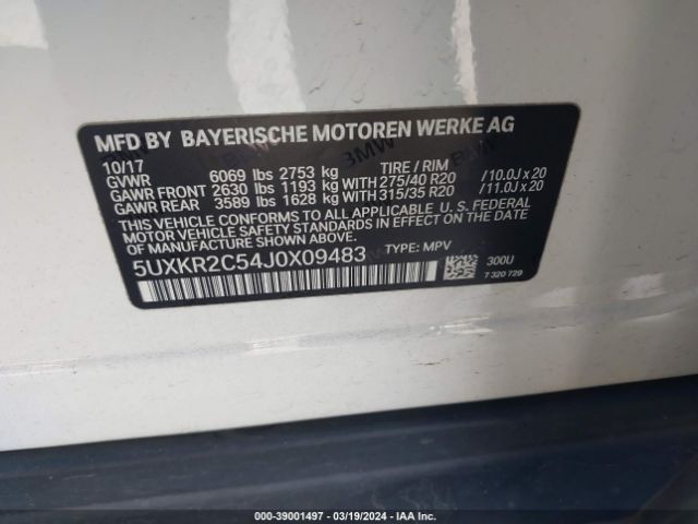 Photo 8 VIN: 5UXKR2C54J0X09483 - BMW X5 