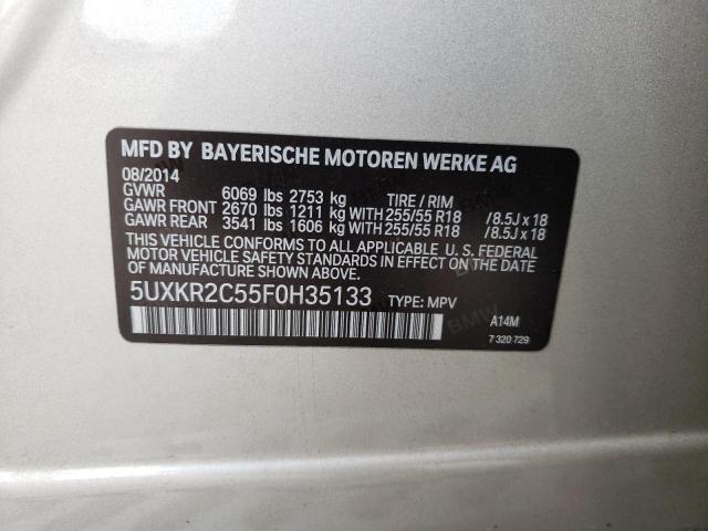 Photo 9 VIN: 5UXKR2C55F0H35133 - BMW X5 SDRIVE3 