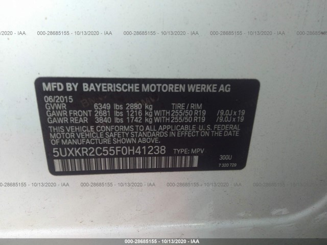 Photo 8 VIN: 5UXKR2C55F0H41238 - BMW X5 