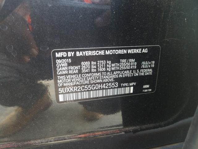 Photo 9 VIN: 5UXKR2C55G0H42553 - BMW X5 SDRIVE3 