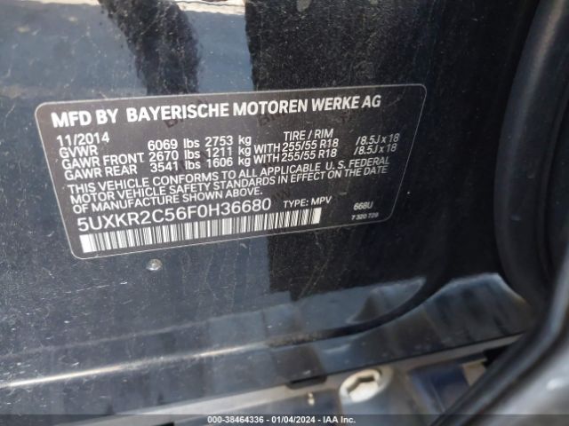 Photo 8 VIN: 5UXKR2C56F0H36680 - BMW X5 