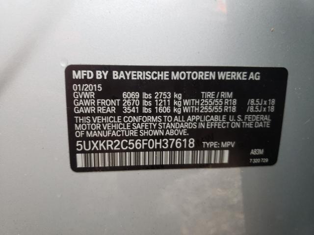 Photo 9 VIN: 5UXKR2C56F0H37618 - BMW X5 SDRIVE3 