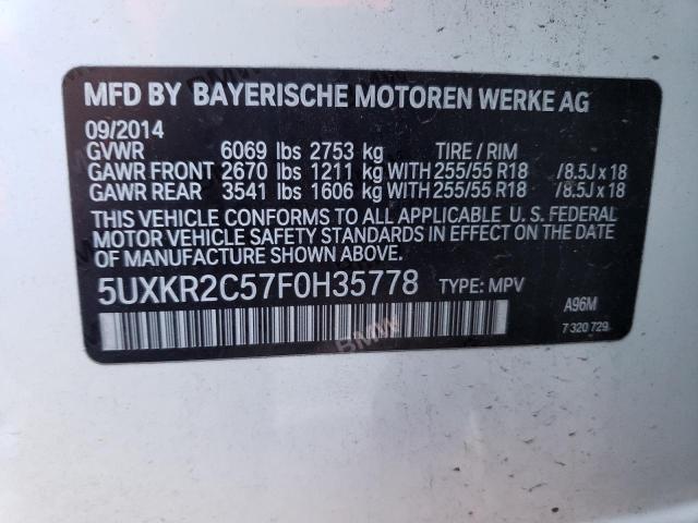 Photo 11 VIN: 5UXKR2C57F0H35778 - BMW X5 SDRIVE3 