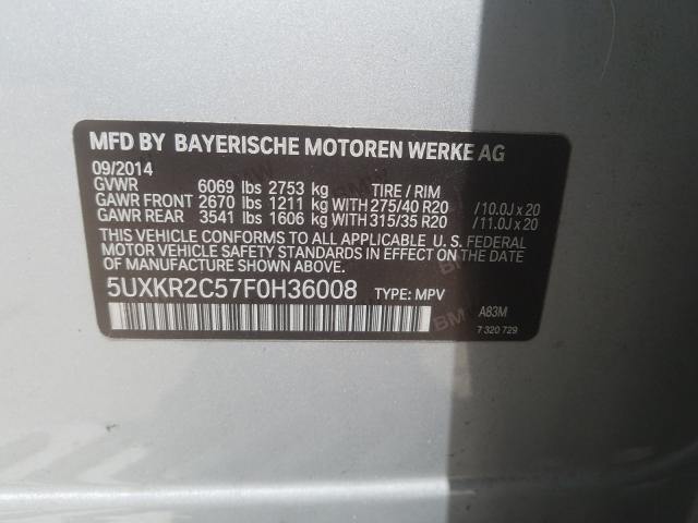 Photo 9 VIN: 5UXKR2C57F0H36008 - BMW X5 SDRIVE3 