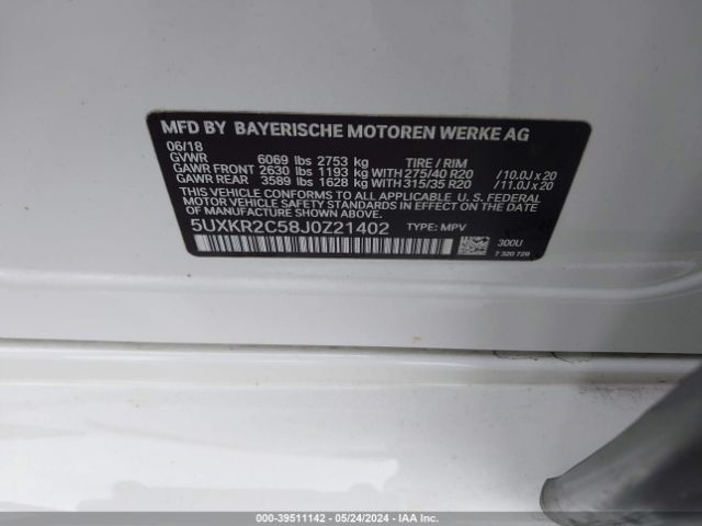 Photo 8 VIN: 5UXKR2C58J0Z21402 - BMW X5 