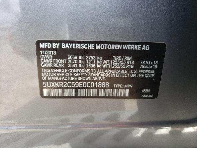 Photo 9 VIN: 5UXKR2C59E0C01888 - BMW X5 SDRIVE3 