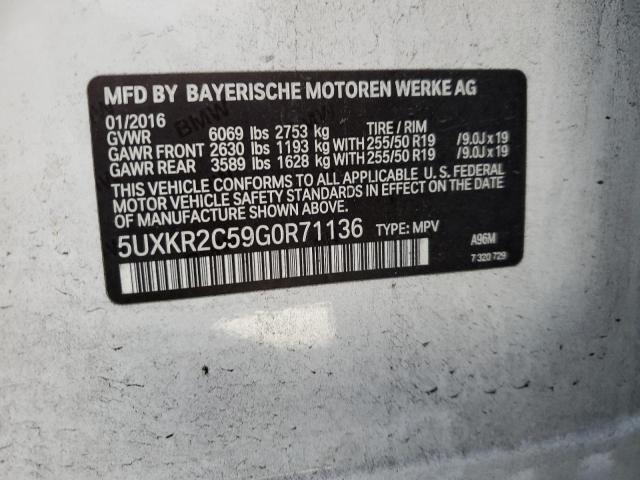 Photo 9 VIN: 5UXKR2C59G0R71136 - BMW X5 SDRIVE3 