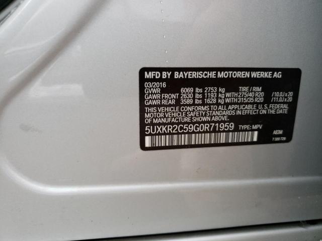 Photo 9 VIN: 5UXKR2C59G0R71959 - BMW X5 SDRIVE3 