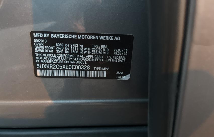 Photo 9 VIN: 5UXKR2C5XE0C00328 - BMW X5 SDRIVE3 