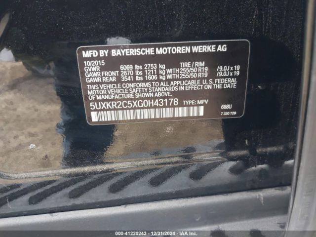 Photo 8 VIN: 5UXKR2C5XG0H43178 - BMW X5 