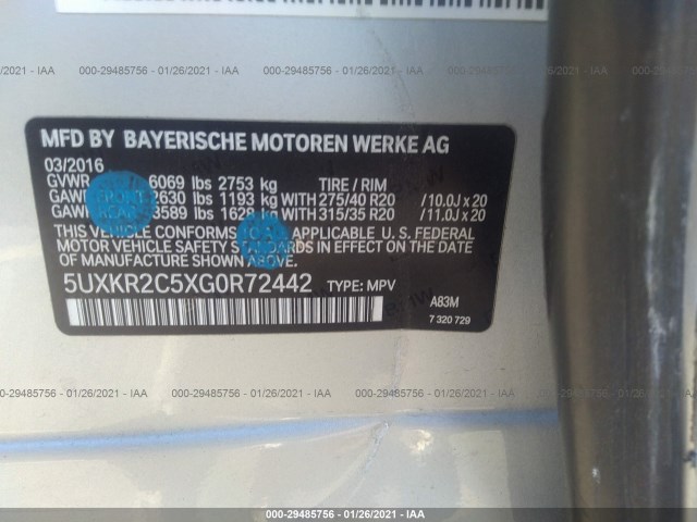 Photo 8 VIN: 5UXKR2C5XG0R72442 - BMW X5 