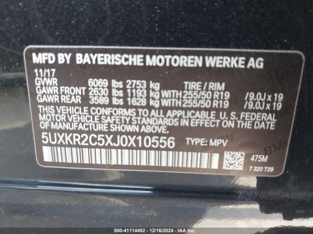 Photo 8 VIN: 5UXKR2C5XJ0X10556 - BMW X5 