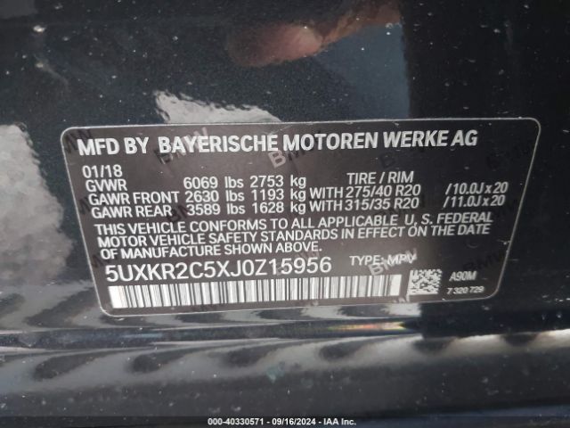 Photo 8 VIN: 5UXKR2C5XJ0Z15956 - BMW X5 