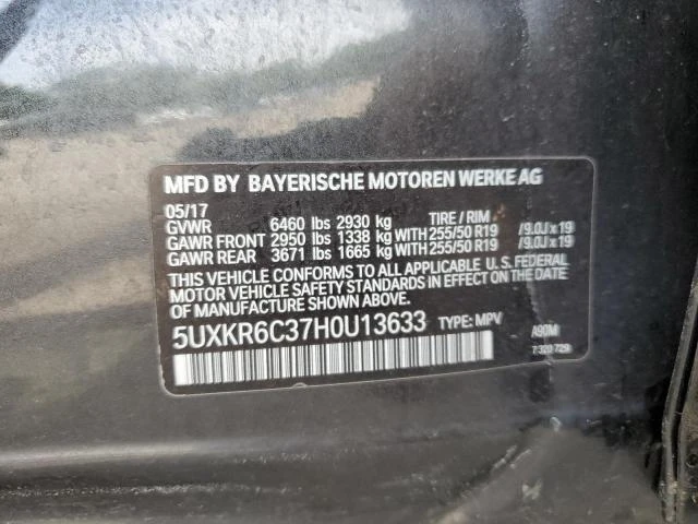 Photo 12 VIN: 5UXKR6C37H0U13633 - BMW X5 XDRIVE5 